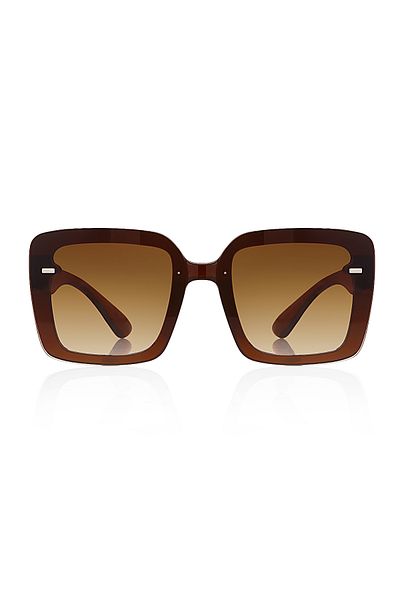 Kinary Unisex Sunglasses Brown Shiny 1022