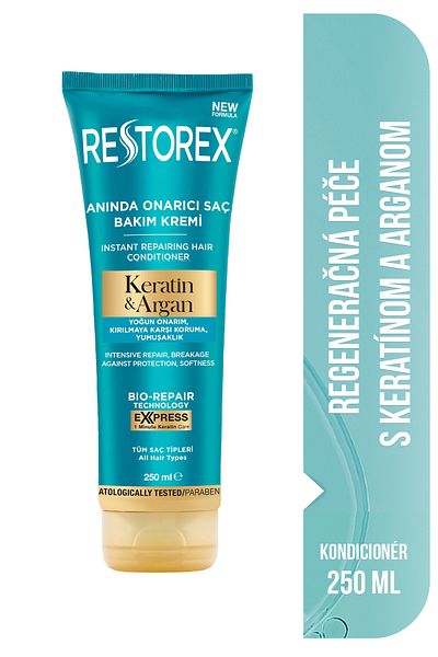 Restorex Kondicionér na poškodené vlasy s keratínom a arganovým olejom 250 ml