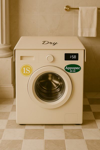 Hanles Off White Dry Embroidery Embroidered Drying Machine Cover Bathroom Decoration Organizer
