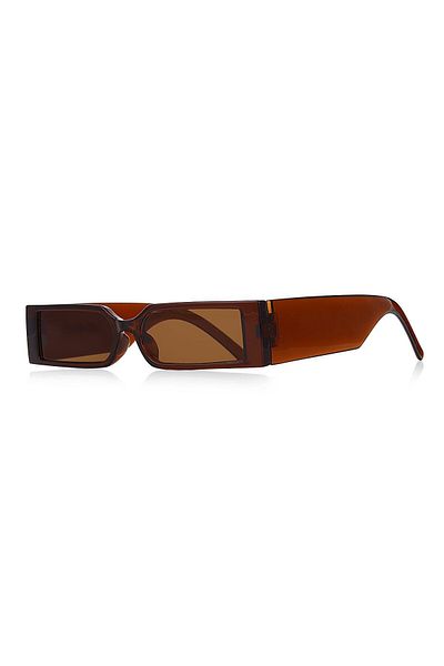 Kinary New Trend Rectangular Sunglasses Brown 1049
