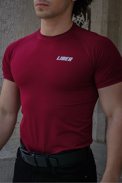 Liber Μπλουζάκι συμπίεσης (CLARET RED)