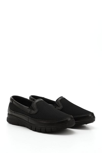 GÖNDERİ(R) Women / Girls Black Wedge Sole Genuine Leather Comfort Shoes