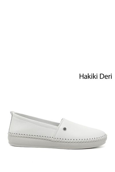 GÖNDERİ(R) Women/Girls White Genuine Leather Comfort Shoes