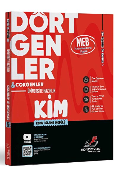 Kondisyon Yayınları Tyt Ayt Dörtgenler & Çokgenler Fasikülü Virtüöz Serisi Ko...