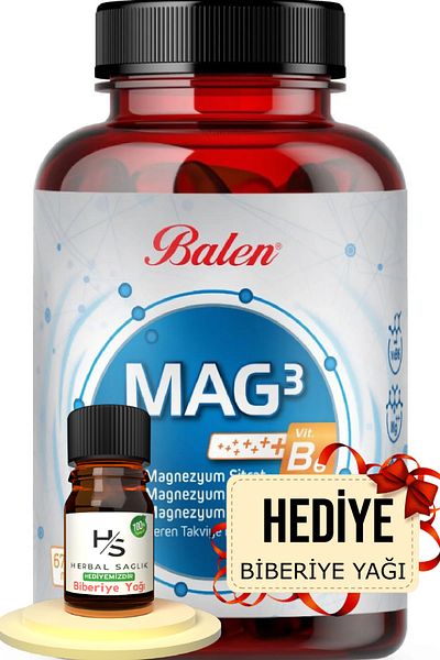 Balen Mag 3 Magnesium Citrate & Bisglycinat & Malate 679 Mg 60 Capsules
