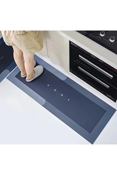 GLRHOME Su Emici Paspas Mutfak Ve Banyo Paspası Kaymaz Taban Uzun Paspas 50 X...