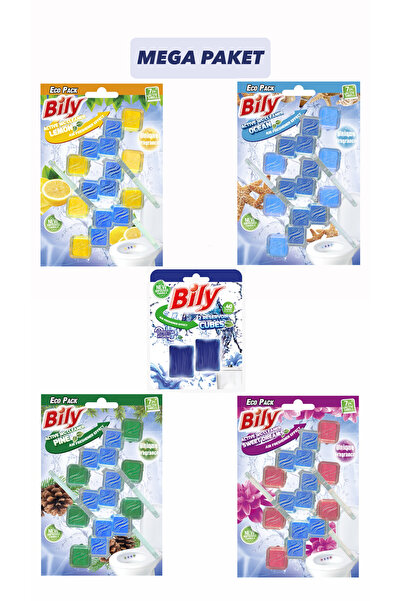 Bily Bıly 5’li Ekonomik Mega Paket Wc Klozet Blok & Rezervuar Blok