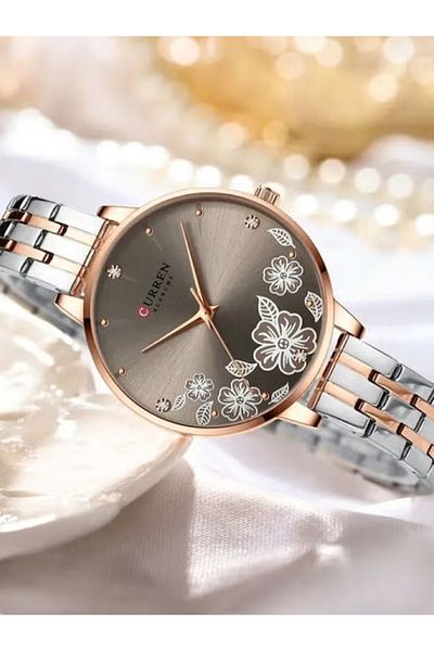 Curren 9068 Flower Women's Quartz Watch 30M Waterproof Stainless Steel Ladies Watch
