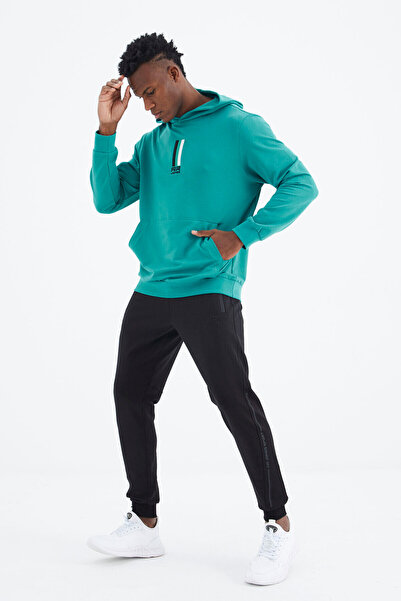 AIR JONES Φούτερ Harvey Sea Green Hooded - 88309