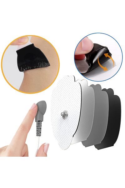 zenifique Set of 2 gel electrodes, self-adhesive pads for electrostimulation device, white