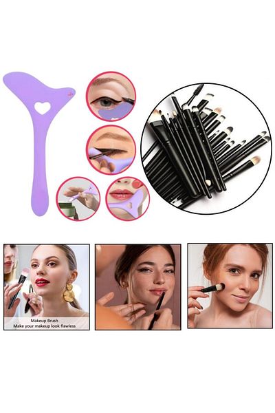 Evelise Professional Makeup Set with 20 Anti-Allergic Brushes and Multifunctional 4-in-1 Silicone