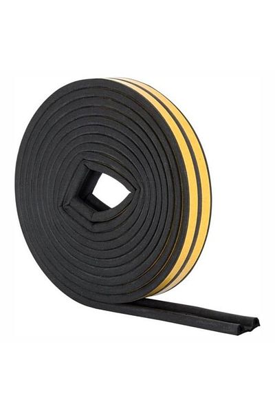 Evelise Set of 2, Self-adhesive tape for sealing doors and windows, P-profile, 9mm x 5.5mm, UV resistance
