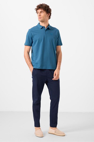TOMMY LIFE Ανδρικό μπλουζάκι Saks Standard Fit Basic Polo Neck - 87748