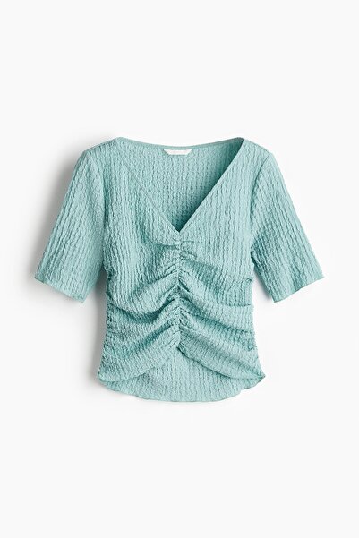 H&M Drapeli Tekstüre Üst