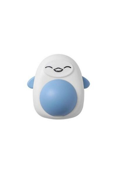 Evelise Set of 3 Toys for Cats, Penguin Pattern, 360° Rotating Catnip Ball, 6 cm, Blue