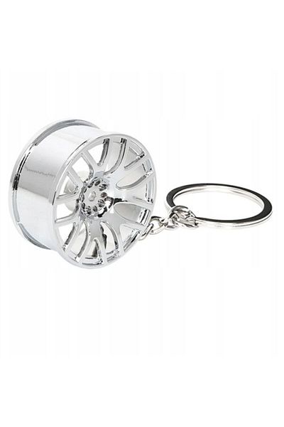 Evelise Zinc alloy key ring, car rim pattern, Silver
