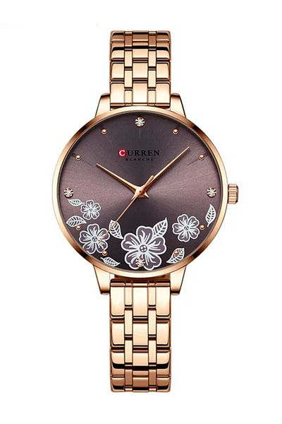 Curren 9068 Flower Women's Quartz Watch 30M Waterproof Stainless Steel Ladies Watch