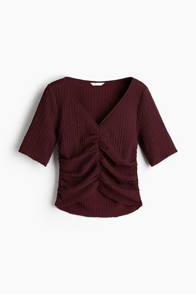 H&M Drapeli Tekstüre Üst