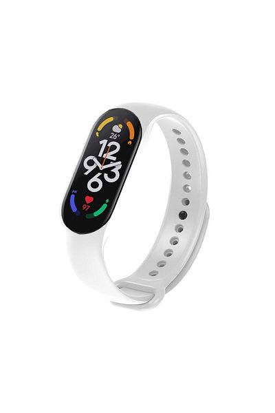 Kyver Silicone Lanyard White Compatible With Xiaomi Mi Band 7