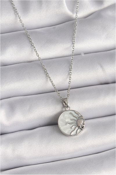 Skygo 316L Steel - Silver Color White Pearlescent Women's Necklace - Tj-Bko9483