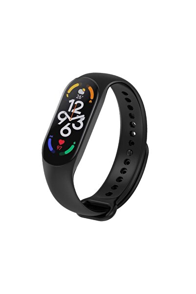 Kyver Mi Band 7 Ile Uyumlu Silikon Kordon Siyah