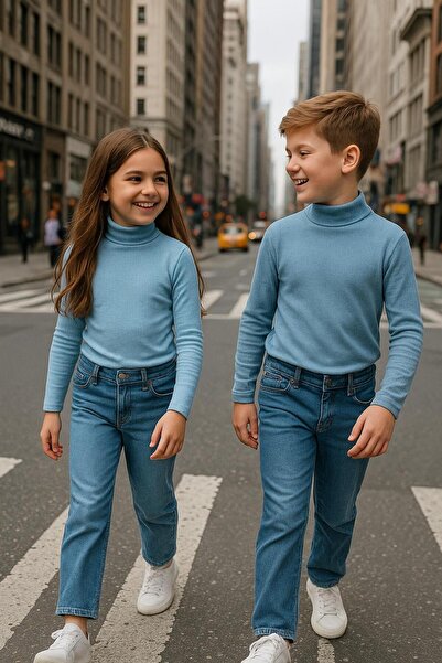 Cloise Body pentru copii cu gât țesut Baby Blue | Fată - Bărbat Unisex |