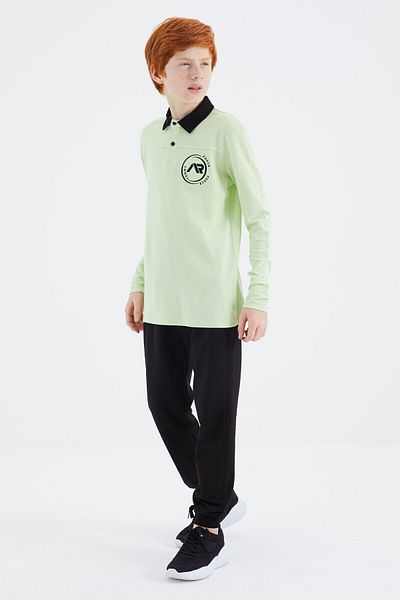 TOMMY LIFE Ανοιχτό πράσινο μπλουζάκι Polo για αγόρι - 11172