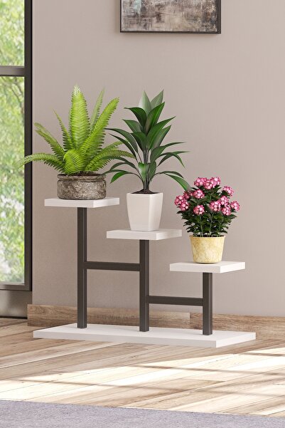 TOLIAHOME Metal İskeletli Saksılık Çiçek Rafı Aksesuar ve Bitki Rafı Ve Stand