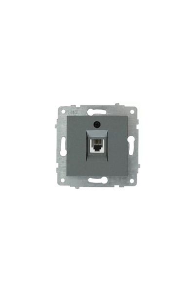 OVİVO 3 Pieces Grano Metallic Smoked Numeris Telephone Socket Frame Included