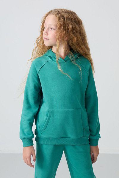 TOMMY LIFE Sea Green Κεντητό Κεντητό Κοριτσίστικο Σετ Φούτερ - 75162