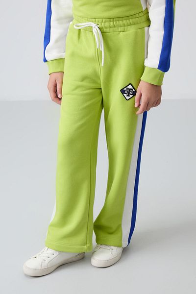 TOMMY LIFE Lime Green O Neck Wide Leg Standard Fit Σετ φόρμας για κορίτσια - 75165