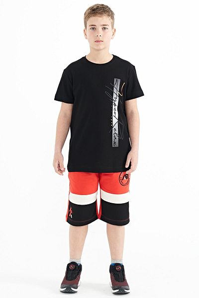 TOMMY LIFE Pantaloni scurți pentru băieți, cu broderie, cu șireturi, imprimați colorați Fiesta - 11129