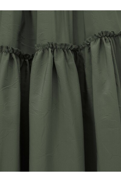 Modamorfo Fusta de parașuta cu model de cruce cu talie elastică - kaki