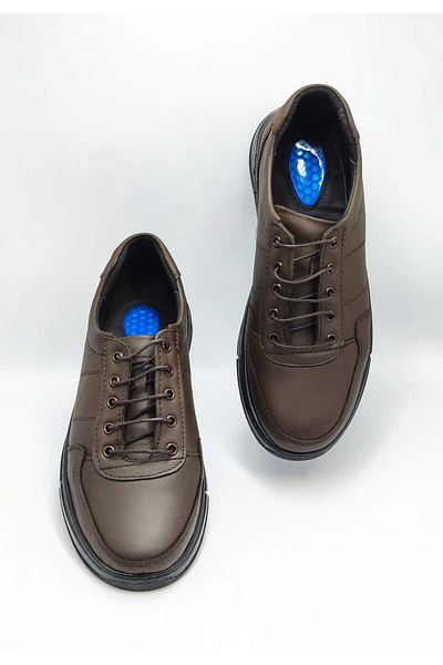 Tigerland Inside Out Genuine Leather Shoes Ms67001 Men's Comfort Brown Shoes Medical Insole