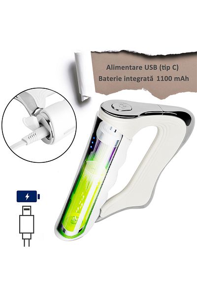 zenifique Aparat de masaj cu stimulare electrica a musculaturii, masaj miofascial, alb