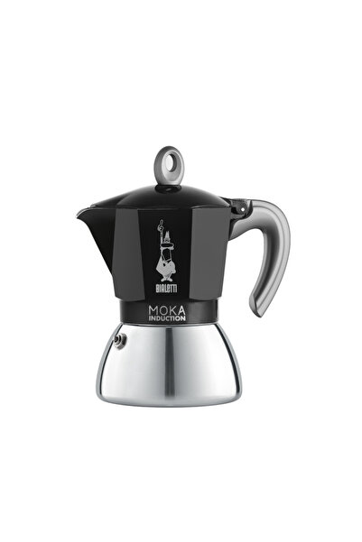 Bialetti New Moka Pot Çift Katmanlı Indüksüyon Siyah 6 Cup