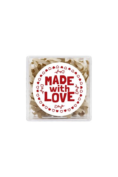 reprodesign Made With Love Printed 4 Cm Round Sticker 24 Pieces No:09