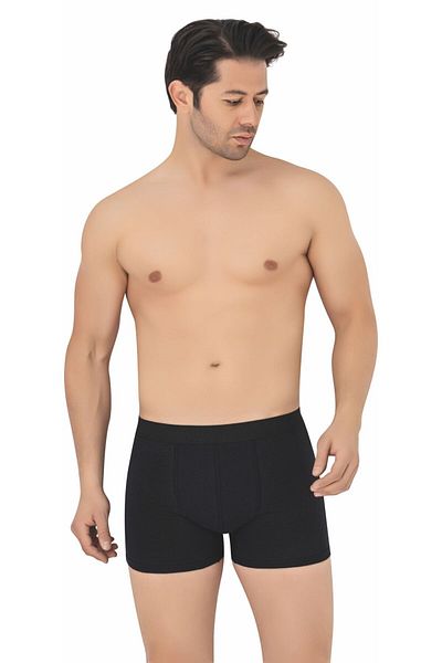 donset Ανδρικό Flat Boxer - Μαύρο Ειδικό Πακέτο 10