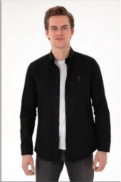 U.S. Polo Assn. Мъжка тъкана риза с дълъг ръкав USPA GOX025Y, тънка, 2084085