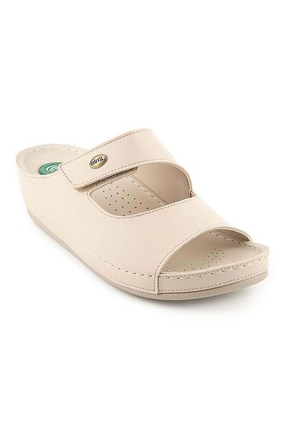 Muya New Anatomical Sole Gel Supported Heel Spur Four Seasons Women's Slippers Cream
