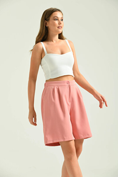 Park Karon Long Powder Colored Basic Women's Shorts