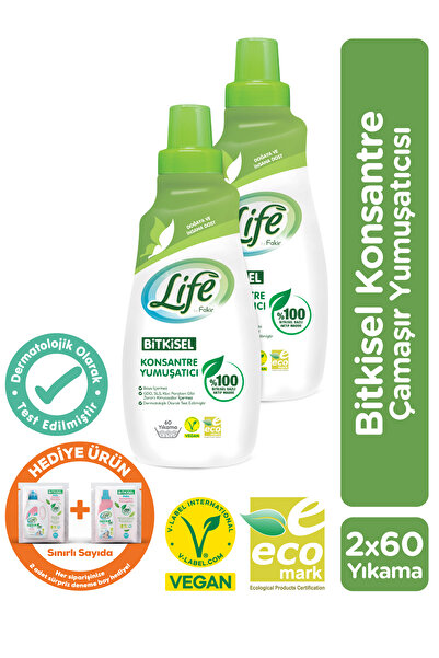 Life by Fakir %100 Bitkisel Bazlı Vegan Konsantre Çamaşır Yumuşatıcısı 1500 m...