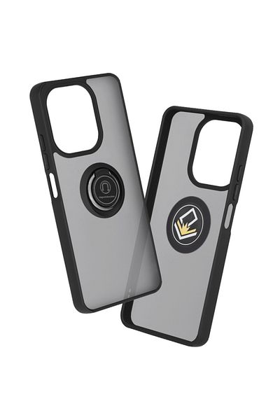 SKYDDAR INNOVATION Case for Oppo A5 Pro 5G / A5 Pro 4G, Glinth with 360° Magnetic Rotating Ring, Black, sticker set