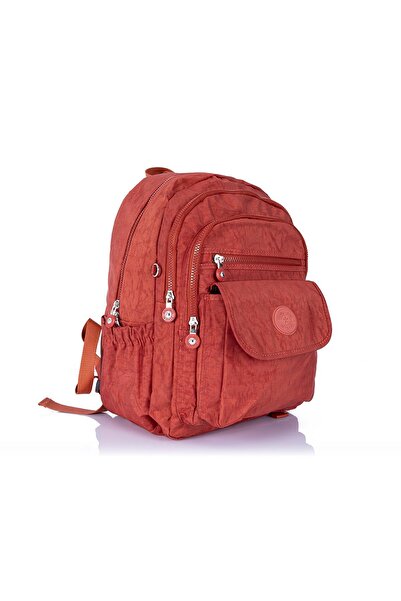 Getcho Bekka Women's Red Daily Lightweight Multi-Eye Zipper Comfortable Use Water Resistant Backpack