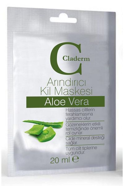 Claderm Clay Mask 20 ml Sachet – Aloe Vera