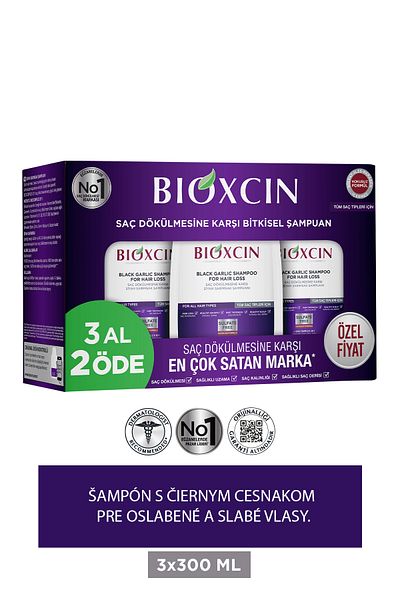 Bioxcin Šampón s čiernym cesnakom Bıoxcın Kúpte 3 a získajte 2 balenie po 2