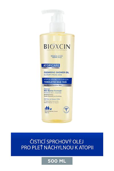Bioxcin Atopicare Atopy čistící sprchový olej pro pleť se sklonem k atopii 500 ml - Ceramid Microbiome Tech