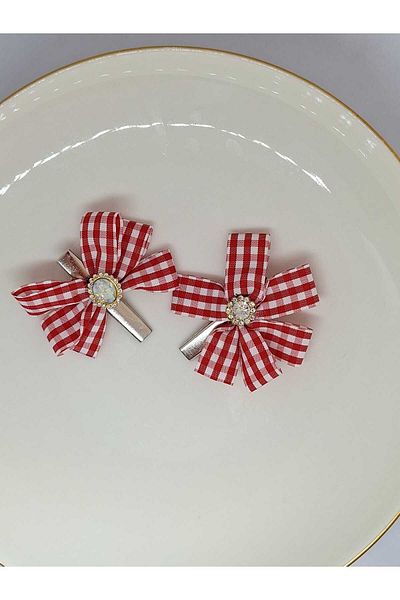 No Name Atelier Mini Checkered Stone Children's Buckle Will Be Sent in a Pack of 2