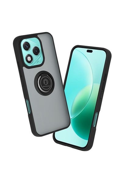 SKYDDAR INNOVATION Case for Honor 400 Lite, Glinth with 360° Magnetic Rotating Ring, Black, sticker set