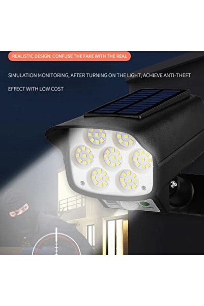 gaman Su Geçirmez Ip66 Sahte Kamera Solar Bahçe Aydınlatması Karanlık Sensörl...